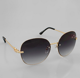 Golden Stella Metal Frame Gradation Sunglasses