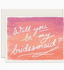 Slightly Stationery Bridesmaid Ombre Card