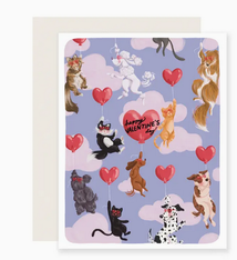 Slightly Stationery Dogs & Cats Valentine's Day Card