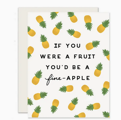 Slightly Stationery Fine-Apple Love Card