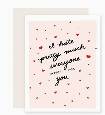 Slightly Stationery Hate Everyone Love Card