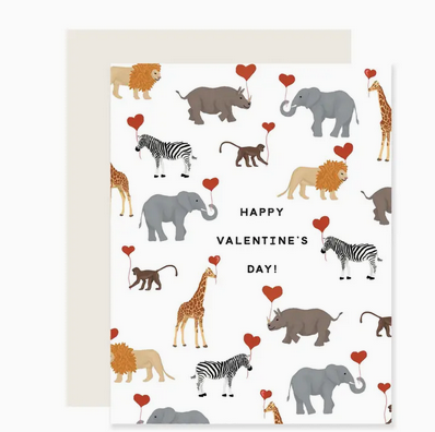 Slightly Stationery Safari Valentine's Day Card
