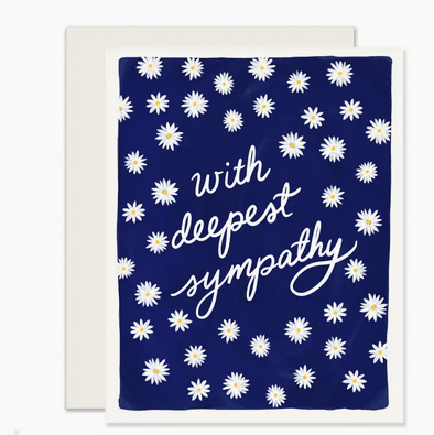 Slightly Stationery Sympathy Dasies Card