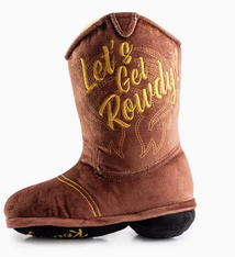 Haute Diggity Dog Brown Cowboy Boot Dog Toy