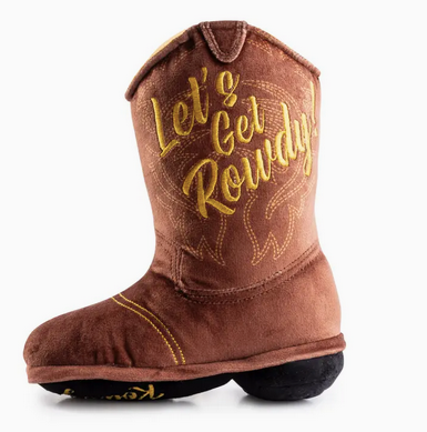 Haute Diggity Dog Brown Cowboy Boot Dog Toy