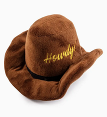 Haute Diggity Dog Brown Cowboy Hat Dog Toy