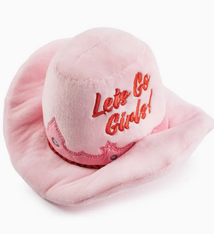 Haute Diggity Dog Pink Cowgirl Hat Dog Toy