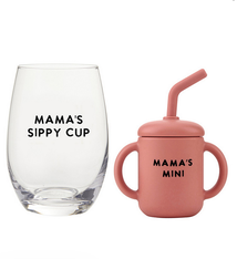 Stephan Baby Wine Glass + Sippy Cup Set - Mama + Mini