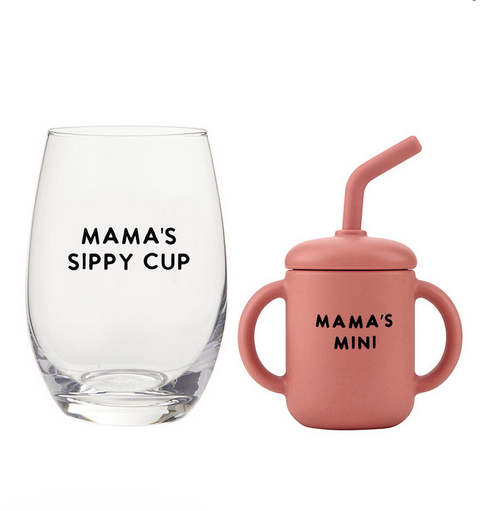Stephan Baby Wine Glass + Sippy Cup Set - Mama + Mini