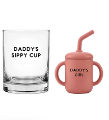 Stephan Baby DOF Glass + Sippy Cup Set - Dad + Daughter