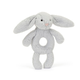 Jellycat Bashful Grey Bunny Ring Rattle