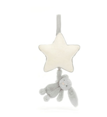 Jellycat Bashful Gray Bunny Musical Pull