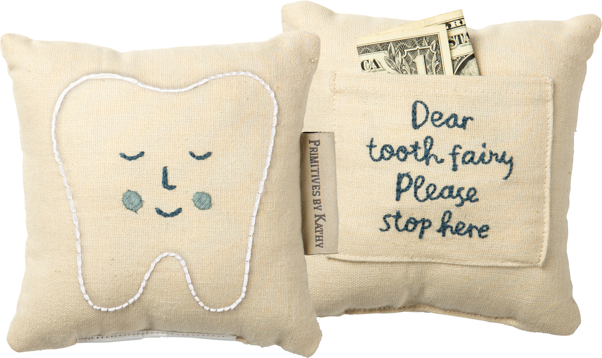 Primitives By Kathy Blue Tooth Fairy Pillow