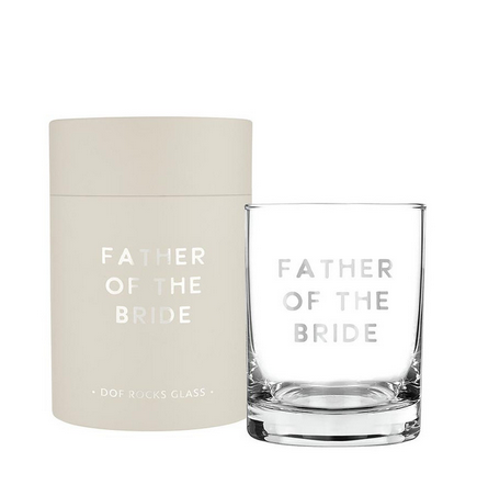 Creative Brands DOF Rocks Glass - Father of the Bride