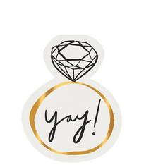 Creative Brands Die-Cut Cocktail Napkin - Yay!