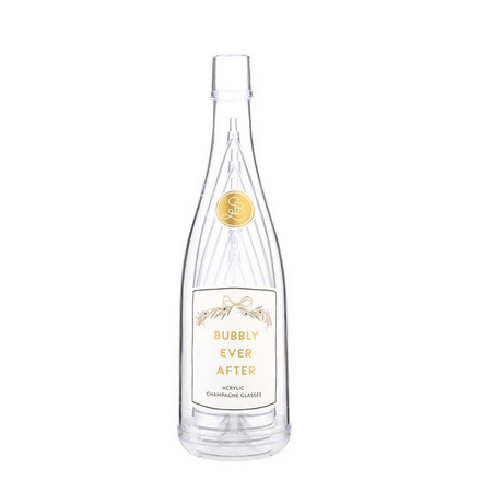Creative Brands Acrylic Bottle + Glasses - Bubbly Ever After