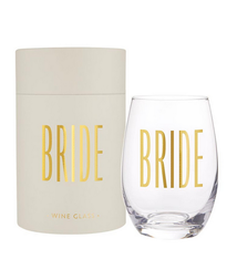 Creative Brands Stemless Wine Glass - Bride
