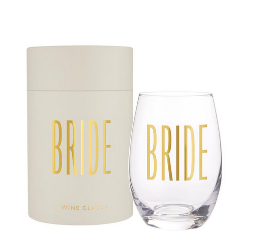Creative Brands Stemless Wine Glass - Bride