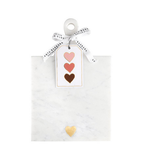 Creative Brands Marble Serving Board with Handle - Heart