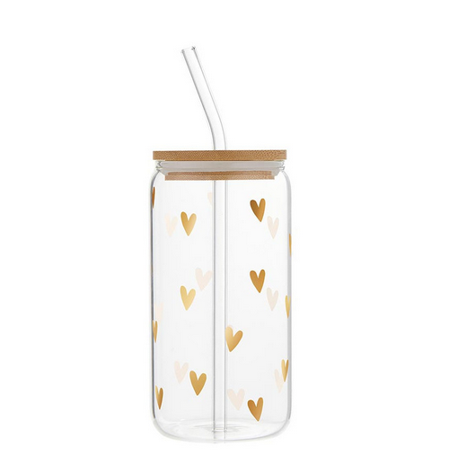 Creative Brands Glass Tumbler - Hearts