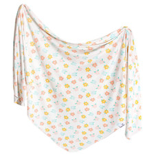 Copper Pearl Knit Swaddle Blanket Daisy