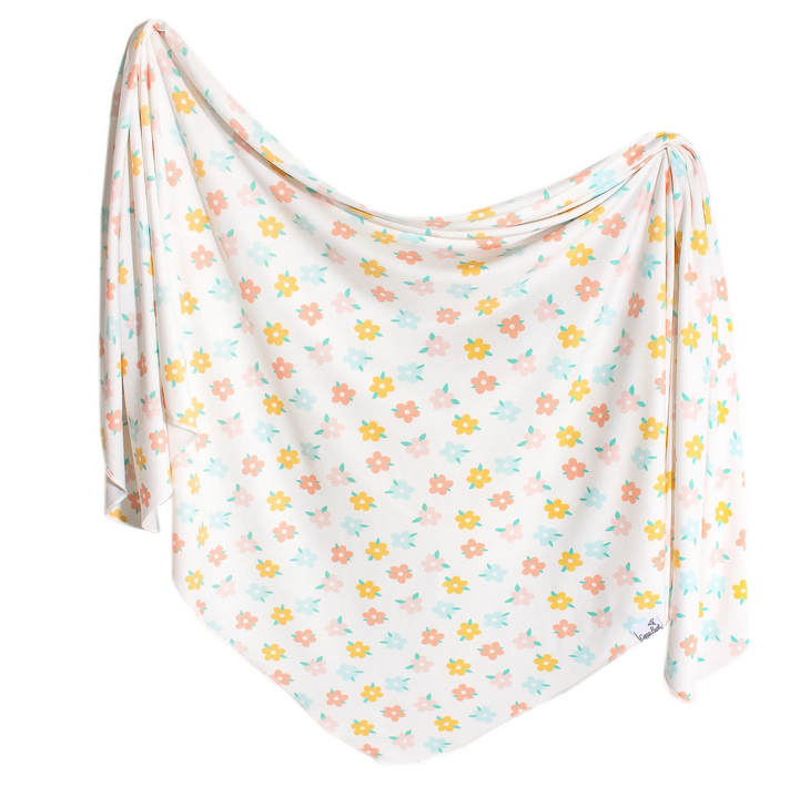 Copper Pearl Knit Swaddle Daisy