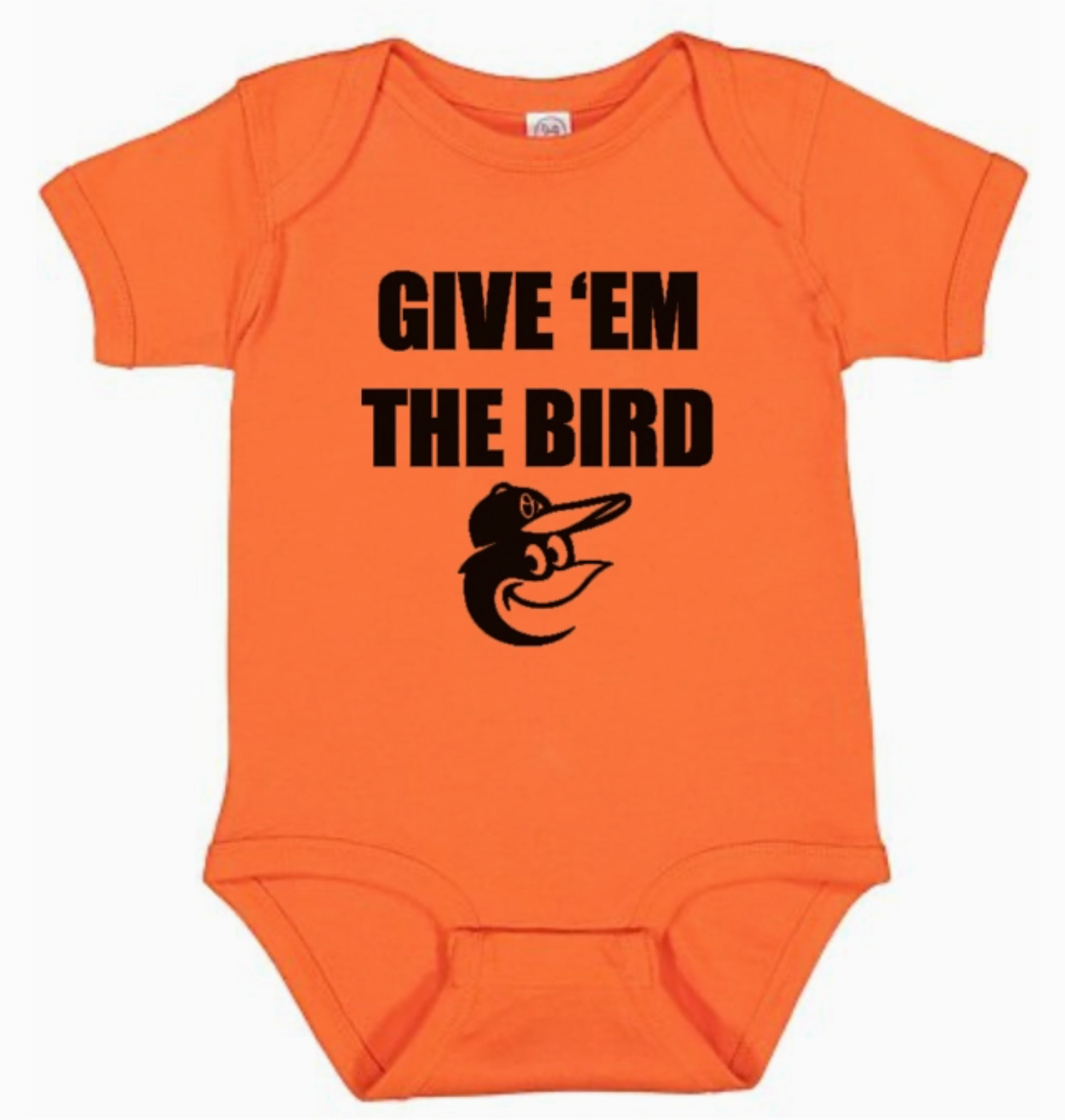 Paper Cow Clothing Give Em the Bird Orioles Bodysuit