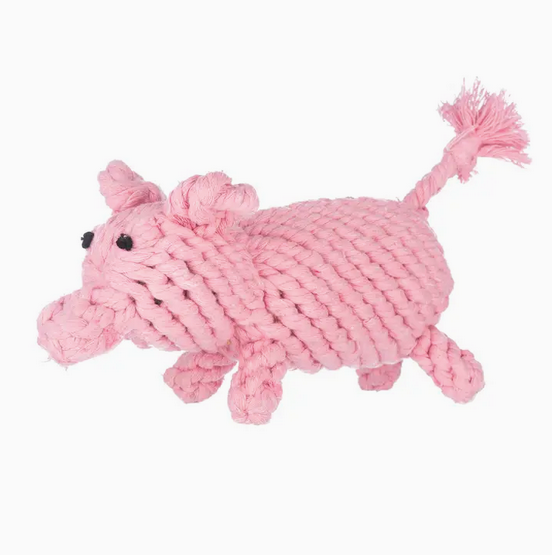 Jax & Bones Penny the Pig Medium 9" Rope Dog Toy