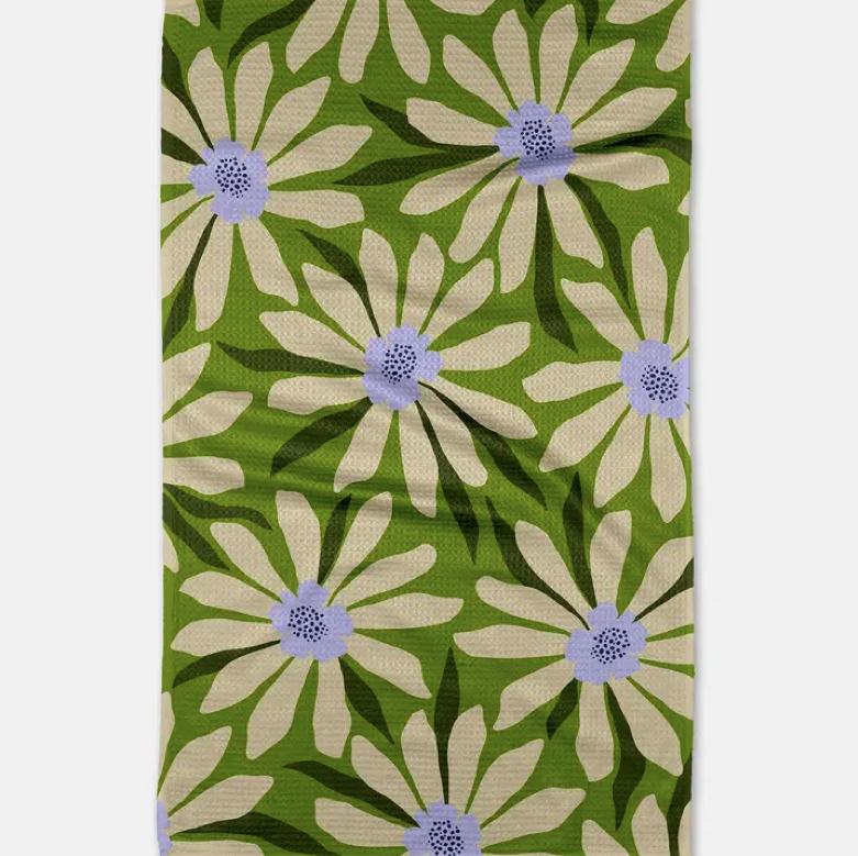 Geometry Bliss and Bloom Tea Towel