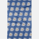 Geometry Blue Daisies Tea Towel