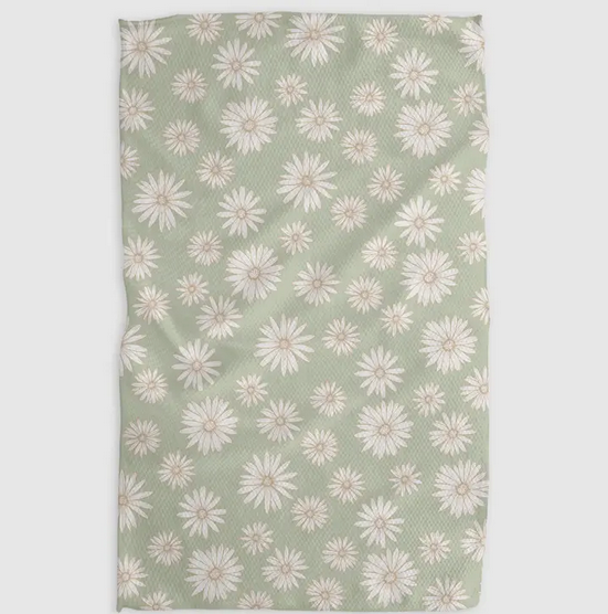 Geometry Daisy Days Neutral Tea Towel
