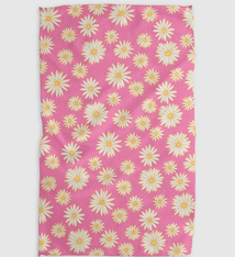 Geometry Daisy Days Pink Tea Towel