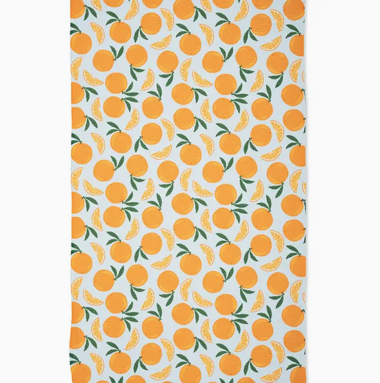Geometry Sweet Orange Tea Towel