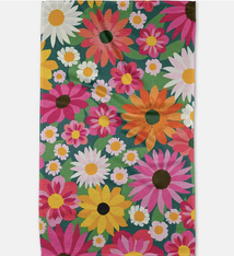 Geometry Wild Blooms Tea Towel