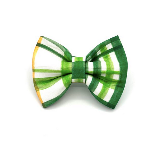 Banjo's Bows St Paddy's Plaid Dog Bow Tie