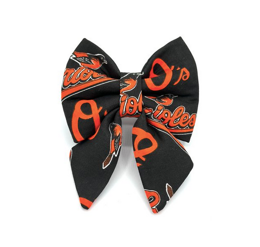 Banjo's Bows Orioles™ Black Sailor Dog Bow Tie