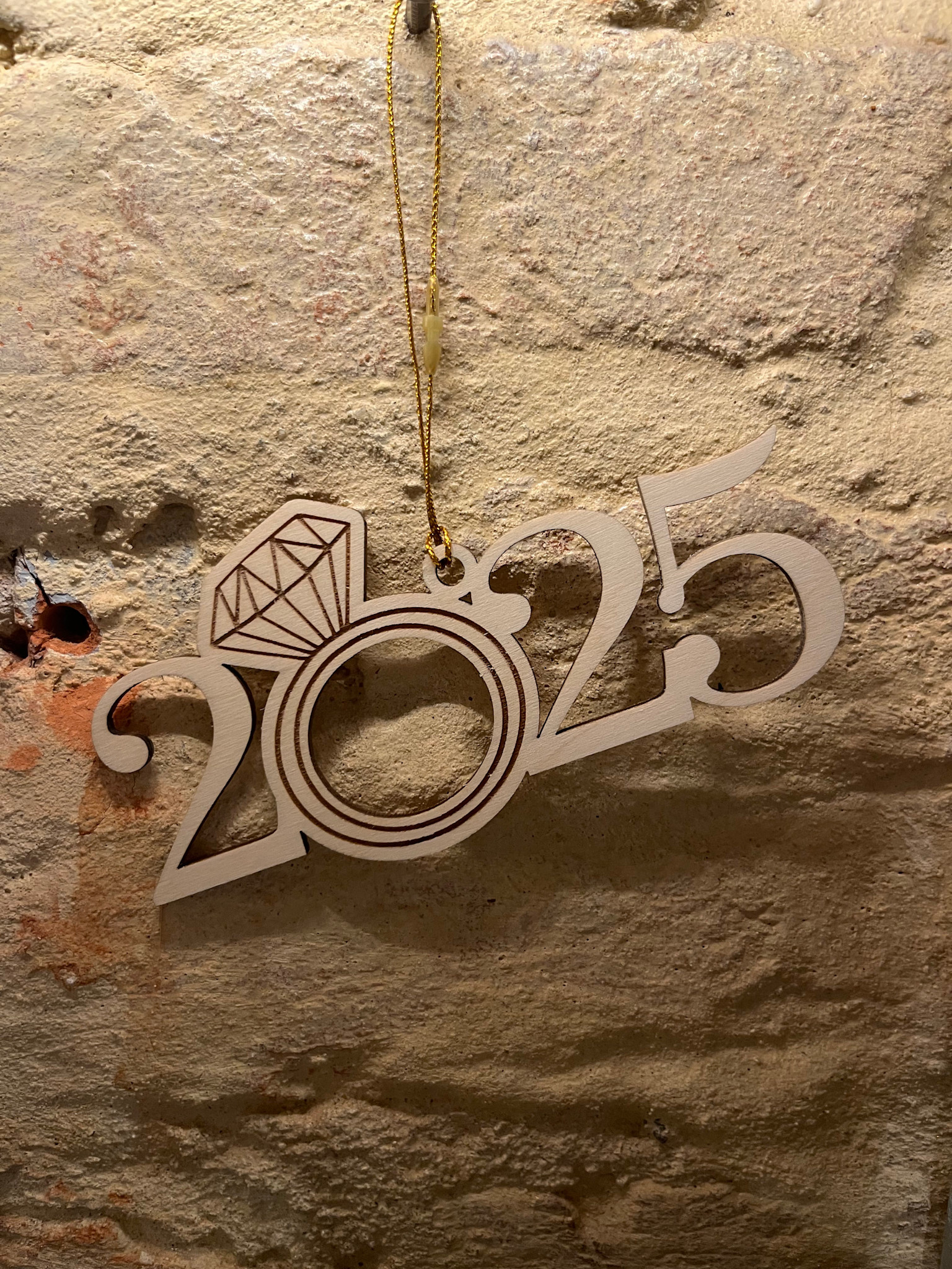 LeRoy Woodworks 2025 Engaged Wood Ornament