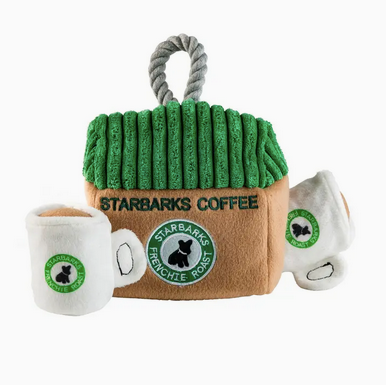 Haute Diggity Dog Starbarks Coffee Burrow Dog Toys