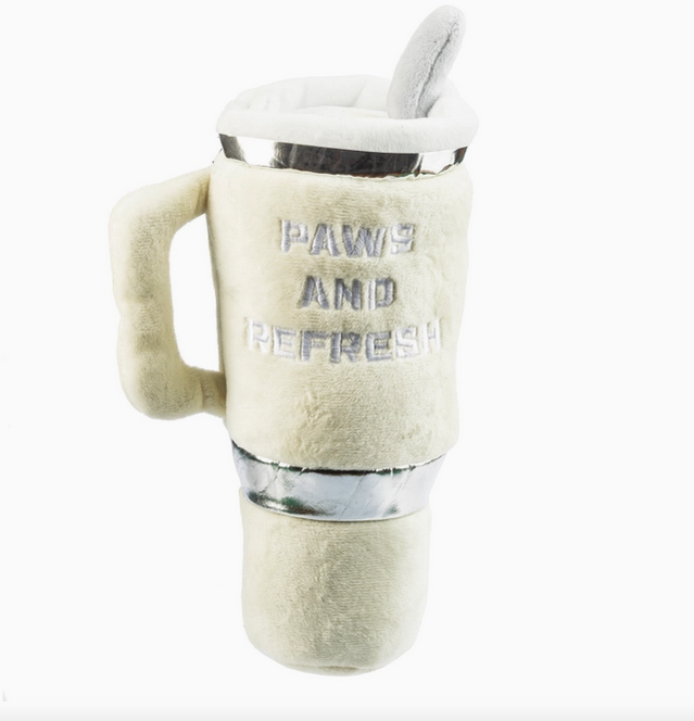 Haute Diggity Dog Snuggly Cup Dog Toy - Ivory