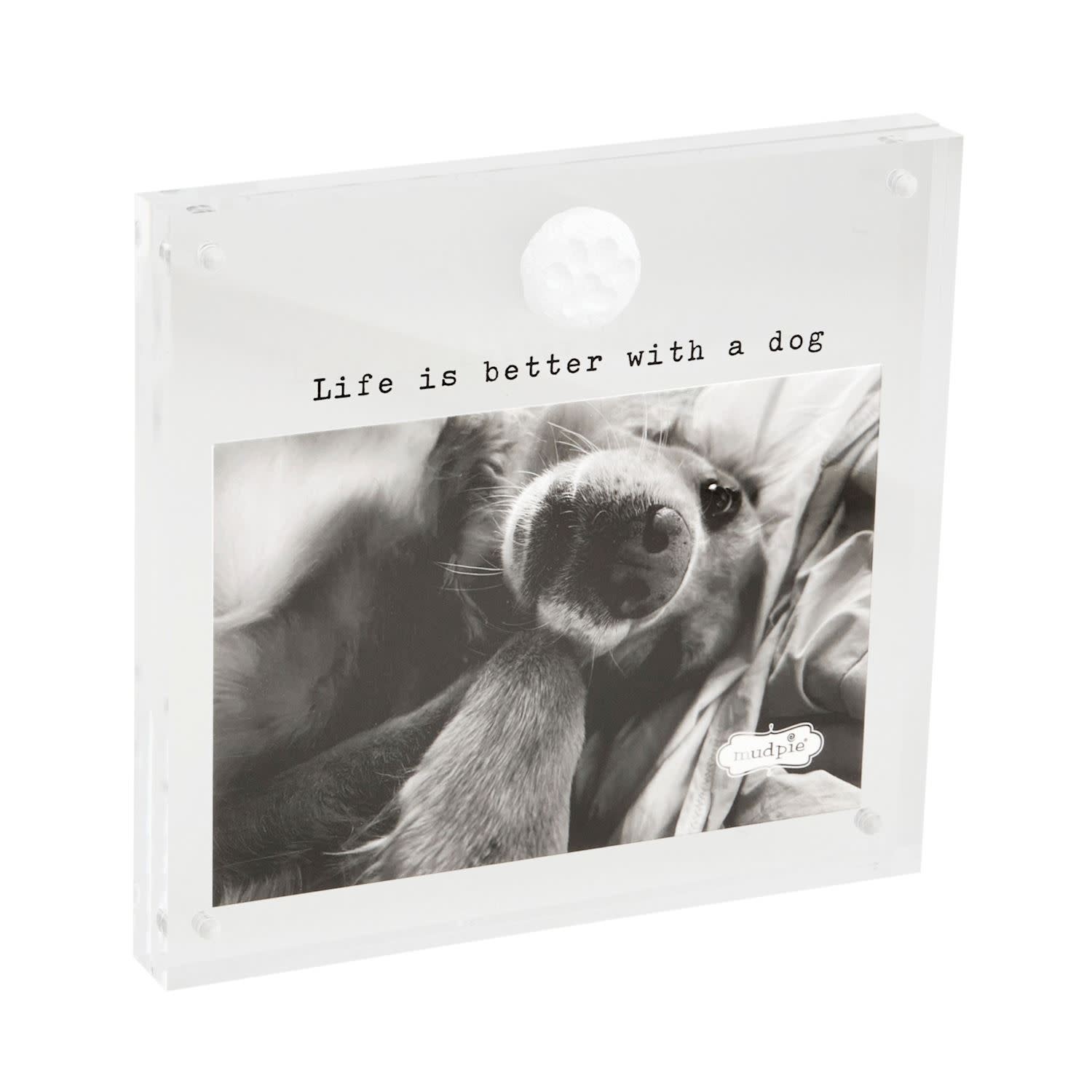 Mud Pie 4x6 Acrylic Dog Paw Frame