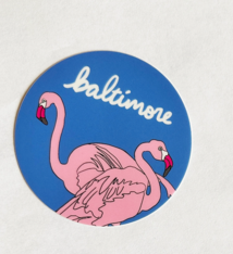 Made by Nilina Baltimore Flamingo Sticker
