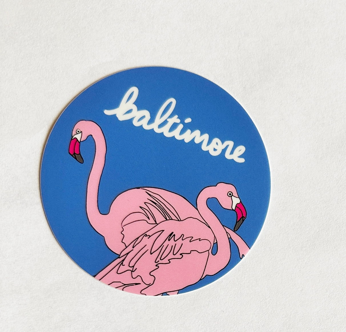 Made by Nilina Baltimore Flamingo Sticker