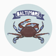 Made by Nilina Baltimore Blue Crab Sticker