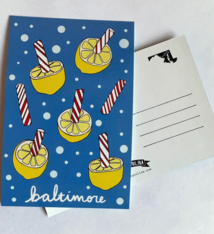 Made by Nilina Baltimore Lemon Stick Postcard