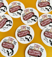 Made by Nilina Baltimore Natty Boh Beer Circle Sticker