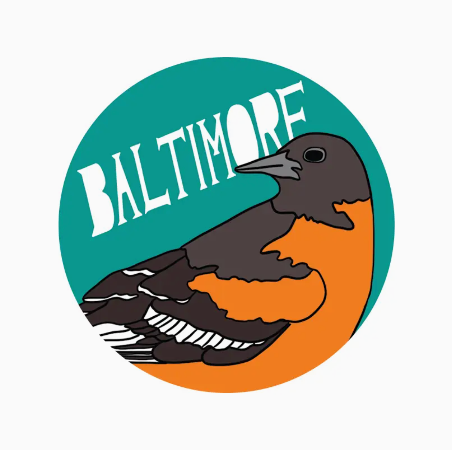 Made by Nilina Baltimore Oriole Sticker