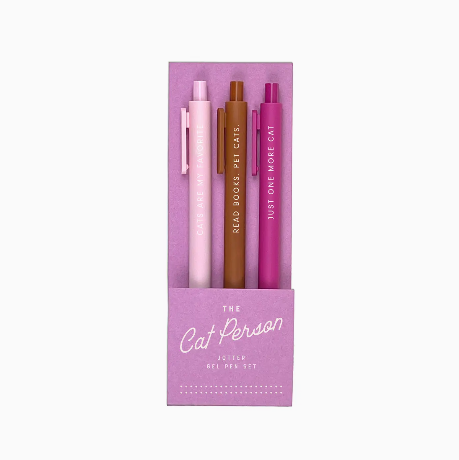 Ruff House Print Shop Cat Person Jotter Gel Pens