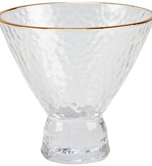 Primitives By Kathy Gold Rim Martini Glass