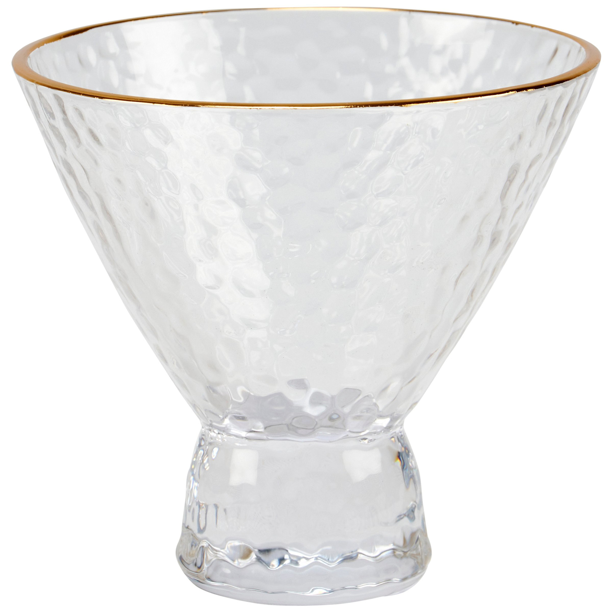 Primitives By Kathy Gold Rim Martini Glass