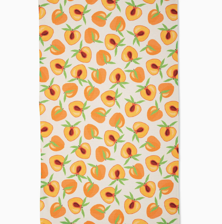 Geometry Sweet Peach Tea Towel